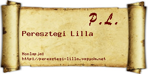 Peresztegi Lilla névjegykártya